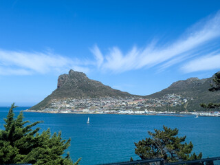 Obraz premium Hout bay panoramic view, a seaside suburb of Cape Town in South Africa,