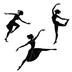 Beautiful Girl Classical Dance Silhouettes Collection