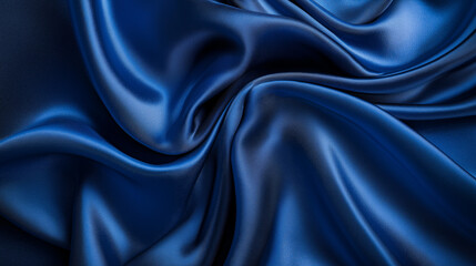 Fototapeta premium High-resolution macro shot of a luxurious royal blue background with a smooth, silky texture, gentle folds, and subtle highlights, creating an elegant and sophisticated ambiance for product photograph