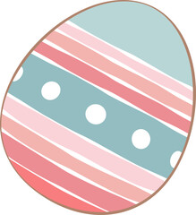 Pastel colorful Easter egg vector design