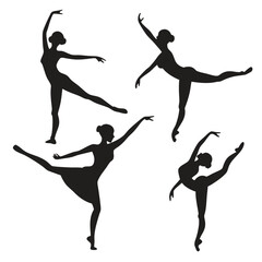 Girl in Elegant Classical Dance Silhouette Set