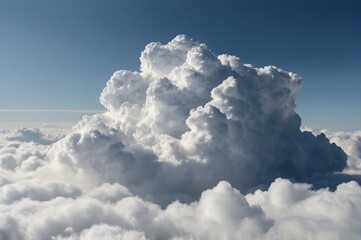 Clouds in blue sky, generated ai