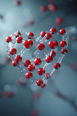 Obraz premium 3D rendering of a molecular structure, symbolizing protein engineering