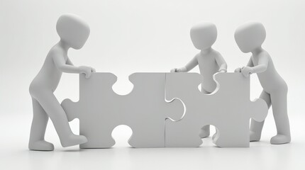 Collaborative Efforts to Connect Puzzle Pieces in a Creative Workspace