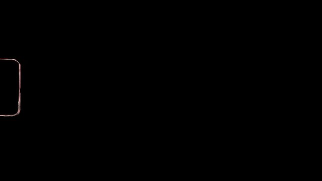 A classic vintage film camera elegantly displayed against a strikingly simple black background for emphasis with super 8 frame hole.