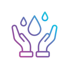 Save The Water vector icon
