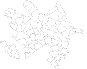 Capital Mark of Azerbaijan Map