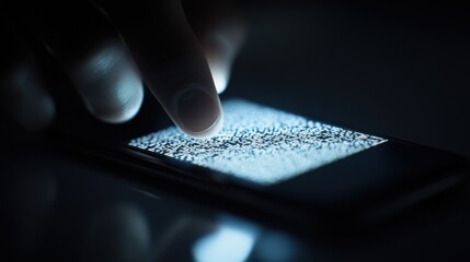 QR code scanning on a smartphone. Featuring seamless technology and ease of use