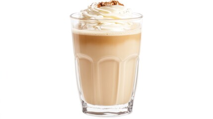 Creamy Coffee Drink Whipped Cream Cinnamon Glass