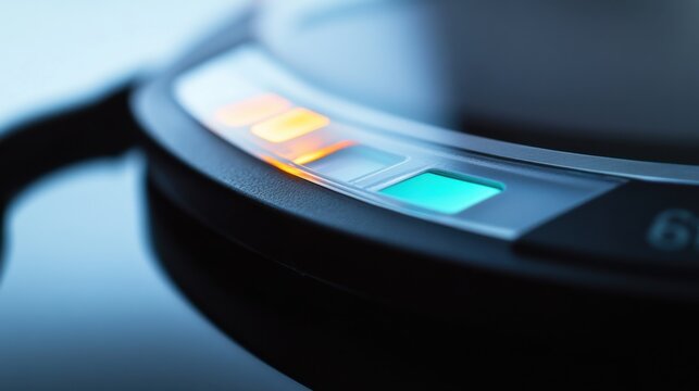 A close-up of a glucose testing meter showing a precise reading. Featuring diabetes management and health monitoring