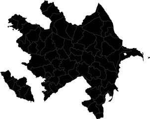 Simple Map of Azerbaijan