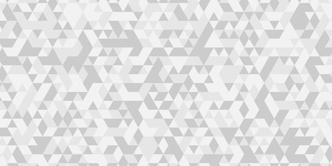 Gray and white polygonal background. Seamless geometric pattern triangle shapes low polygon backdrop background. Abstract line background. 