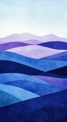 Abstract hills, gentle shapes, peaceful landscape. Use as wallpaper or book cover design