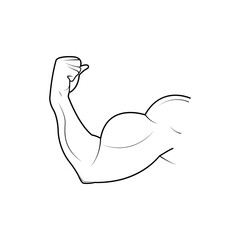 Biceps arm curl vector icon. Vector illustration