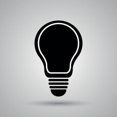 Icon lamp, sign lamp. Vector illustration