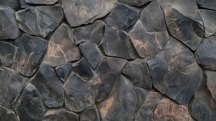 Volcanic basalt stone, rough surface, dark black and gray tones, matte finish, natural background 
