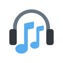 Headphones with Music Notes
