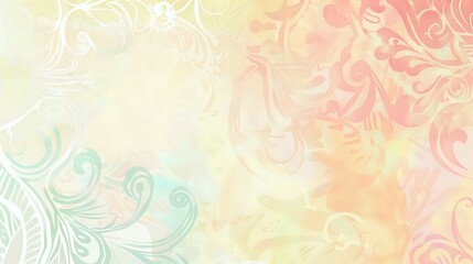 Pastel Floral Watercolor Background
