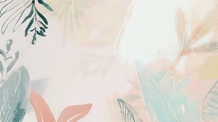 Pastel Floral Watercolor Background