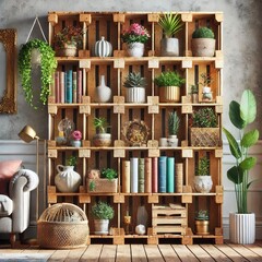 Upcycled Pallet Shelves