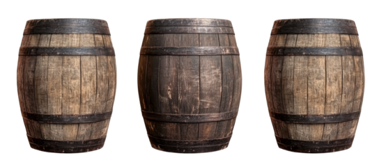 Rustic Wooden Brewing Barrels