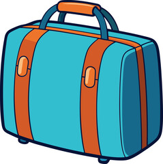 Travel suitcase vector illustration, stylish luggage design, travel bag, modern suitcase, travel accessory, vacation essentials, durable, portable, journey, adventure, tourism.