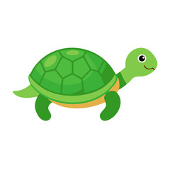 Playful Cartoon Turtle Swimming in a Colorful Underwater Scene Children's Illustration Fun Environment Whimsical Concept