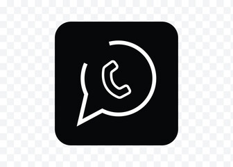 phone icon on round internet button