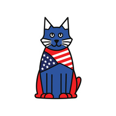 4th July vector elements illustration