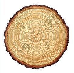 Detailed Tree Cross Section Illustration