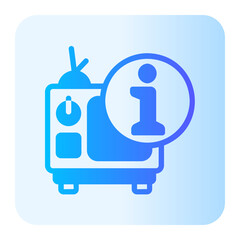 Obraz premium television gradient icon