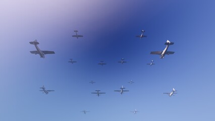 Fototapeta premium airplanes flying in the sky
