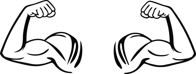 Biceps. Muscle icon. Gym logo. Vector