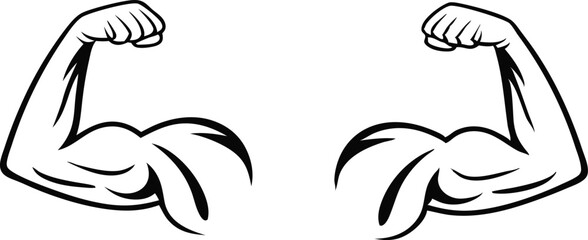 Biceps. Muscle icon. Gym logo. Vector