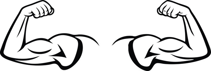 Biceps. Muscle icon. Gym logo. Vector