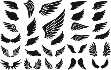 Wings logo set. Vector illustration