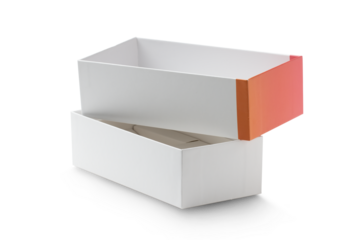 White mobile phone box isolated on transparent background