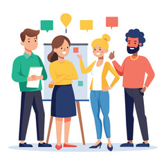 Fototapeta premium coworker talking vector image