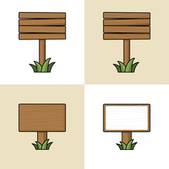 나무 팻말 세트