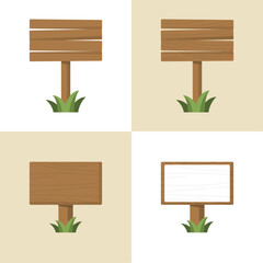 나무 팻말 세트