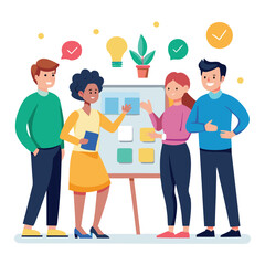 coworker talking vector image 