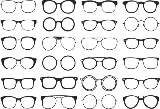 Glasses vector collection. Sunglasses set