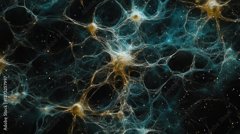 Poster Abstract Cosmic Web Network With Glowing Nodes