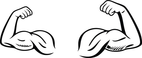 Biceps. Muscle icon. Gym logo. Vector