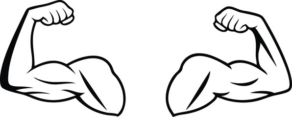 Biceps. Muscle icon. Gym logo. Vector