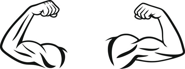 Biceps. Muscle icon. Gym logo. Vector