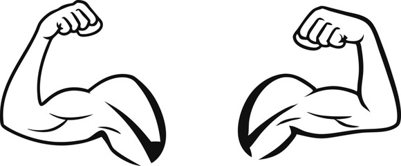 Biceps. Muscle icon. Gym logo. Vector