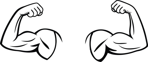 Biceps. Muscle icon. Gym logo. Vector