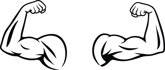 Biceps. Muscle icon. Gym logo. Vector
