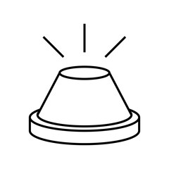 Police Flasher vector icon. alarm illustration sign. siren symbol.